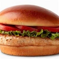 Grilled Chicken Sandwhich · Seasoned grilled chicken patty on a toasted bun with mayo, lettuce and tomato. Served with f...