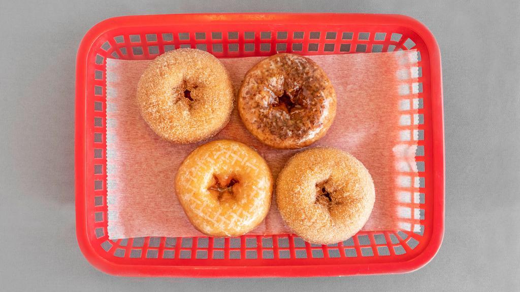 Sugar Donut · Donuts covered in sugar(regular sugar, cinnamon sugar, or powder sugar)