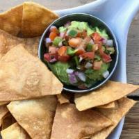 Snack Chips & Guacamole · avocado, cilantro, tomato, red onion,. jalapeño, lime