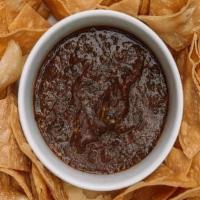 Chips & Salsa · warm roasted red salsa