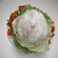The Stack · TX bibb lettuce, tomato, sweet potato hash, avocado & an over-easy egg