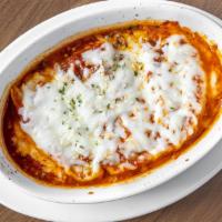 Beef Lasagna · (Homemade from the family recipe: layers of ribbon pasta, three cheeses, smothered in homema...