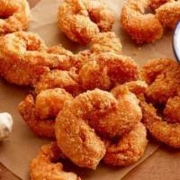 Popcorn Shrimp · Comes with one side and hush puppies.