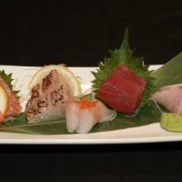 Sashimi Combo A · Tuna, Salmon, Yellowtail, Japanese Snapper, & 1 Kind of Chef's Choice Sashimi