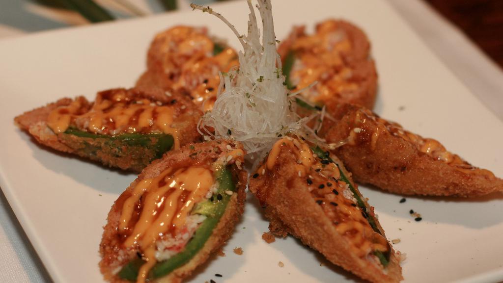 Heart Attack · Deep Fried Jalapeno Stuffed with Crab Meat & Spicy Tuna