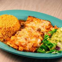 Pechuga Shrimp · Chicken breast topped with shrimp sauteed in Mexican sauce and Monterey Jack cheese. Served ...