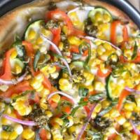 Garden Veggie · Black olives, red onions, green peppers, basil, tomatoes, mushrooms and our premium cheese b...