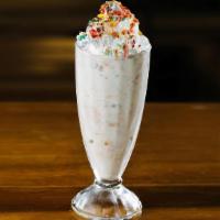 Cereal Killer Shake · Vanilla ice cream, cereal milk, fruity cereal.