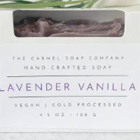 Lavender Vanilla Soap Bar · A relaxing and luxurious bar, handcrafted with a sweet and subtle vanilla and lavender scent