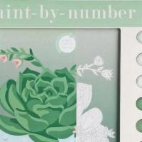 Blooming Succulent - Paint-By-Number Kit · This paint-by-number kit depicts a rich green succulent plant with pink flower blooms in a p...