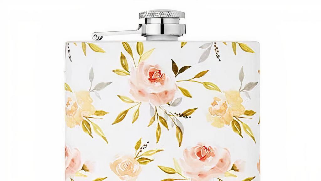 Garden Party Rose Flask · Stay in bloom all year long with this fresh cut, floral flask.

Watercolor-inspired roses float across the stainless steel body, and a leak resistant lid ensures proper functionality

Accommodates 6 oz comfortably