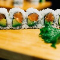 New York Roll · Non-raw sushi. Smoked salmon, avocado, and mayo.