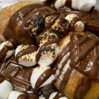 Smore 'Os · Fried Oreos Topped With powdered sugar, Hershey's chocolate, real roasted marshmallows,  cru...