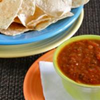Salsa & Chips · Homemade tortilla chips served with a side of Chipotle salsa