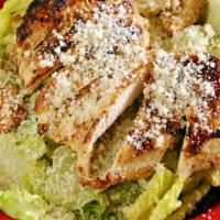 Caesar With Grilled Chicken · Romaine lettuce, herbed croutons, and topped with grated parmesan cheese.

*Caesar dressing ...