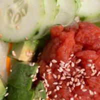 Spicy Tuna Salad · House Salad with Spicy Tuna, Avocado, Sesame Seed (Ginger Dressing)