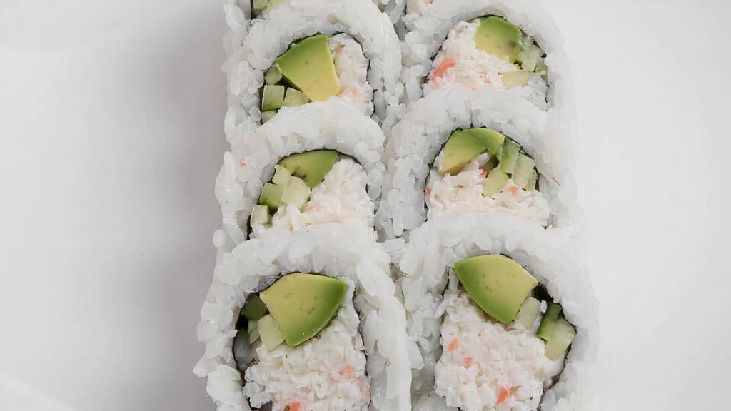 California Roll · Crabmeat,Avocado,Cucumber

Consuming raw or undercooked meats, poultry, seafood, shellfish, or eggs may increase your risk of food of foodborne illness.