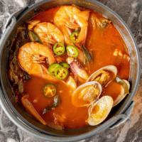 Spicy Seafood Soup · Assorted seafood with spicy soup base