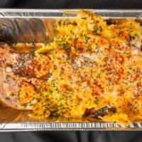 Mac & Cheese Turf Stuff Turkey Leg · Perfectly cooked pasta with associate blend of cheeses. Reg
