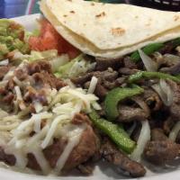 Sample Plate · Comes with four bean and cheese nachos, one flauta, one beef or chicken fajita quesadilla, g...