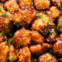 Sweet & Sour Chicken · Crispy chicken with sweet sour sauce on the side.Large size