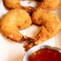 Crispy Shrimp · Deep fried batter dipped Shrimp with sweet chili sauce.