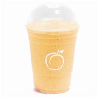 Pina Colada Smoothie · 16 oz; Dairy-free / Vegan; Just lounge and sip this slice of tropical paradise. Made with Do...