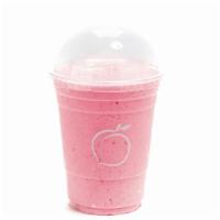 Strawberry Lemonade Smoothie · 16 oz; Dairy-free / Vegan;  Made with Dole Whip (TM) Lemon and fresh strawberries