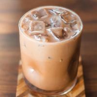Mocha (Iced) · Espresso, milk, our house made Lamba syrup, and chocolate.