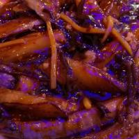 Sautéed Eggplant In Garlic Sauce · Spicy. Shrimp, Chicken, Beef, or Pork.