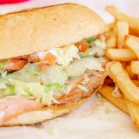 Torta With Fries · With meat, lettuce, tomato, guac, sour cream, beans.