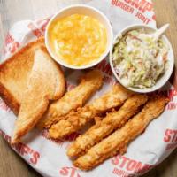 Cod Fish Platter · Cod fish fillet battered and fried, two sides and Texas toast served with tarter sauce.
