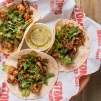 Tacos-3Ct · choice of taco seasoned ground beef or chicken, corn tortilla, grilled bell pepper and onion...