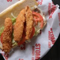 Gone Fishing (Fried) · Cod fish fillet, lettuce, tomato and tartar sauce on a hoagie.