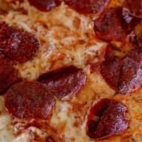 Sarah'S Pepperoni · 970 cal. Pepperoni, mozzarella, parmesan, and zesty pizza sauce. Cauliflower Pizza Crust (Gl...