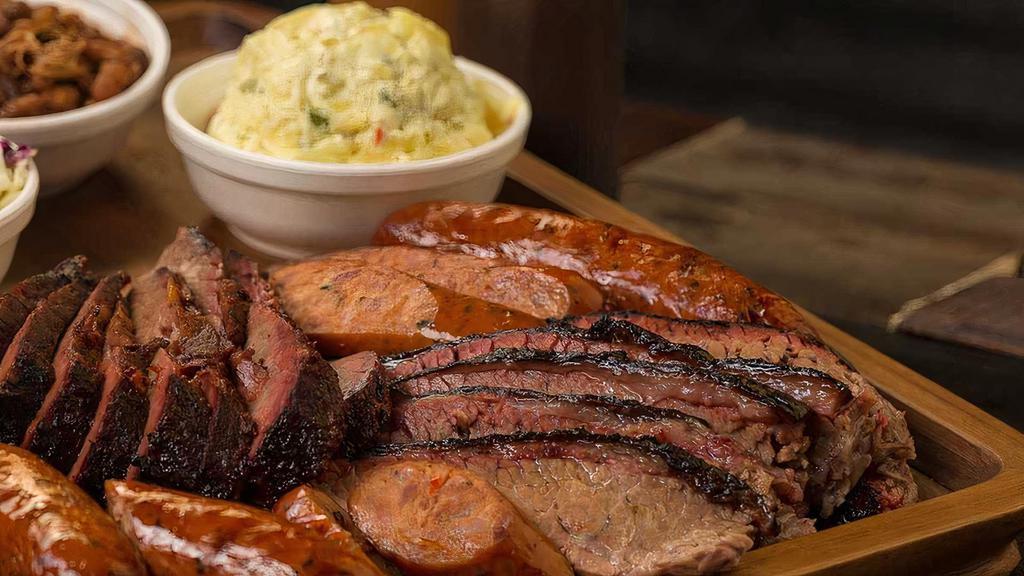 Three Meat Plate · Your choice of 3 Smoked Meats and 2 sides
