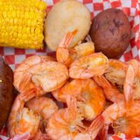 Shrimp · Cajun boiled shrimp cooked to excellence!  Nicely seasoned