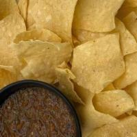 Chips & Salsa · Chips and roasted tomato salsa