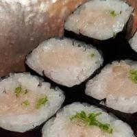 Yellowtail Roll · Raw. (IN - Yellowtail) , 
(Out - Seaweed outside)Consuming raw or undercooked meats, poultry...