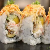 Amazing Spider · (IN - Mango, soft shell crab, crabmeat, cucumber) , 
(Out - Spicy crabmeat with yuzu sauce, ...