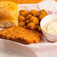 Chicken Fried Steak Meal · Comes with 2 sides,  white cream gravy, and a roll