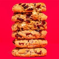 Super Chewy Cranberry White Chocolate Chip Cookies · A cookie that combines, white chocolate, cranberries, and a dash of oatmeal!

You can cheat ...