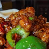 General Tso'S Chicken · Deep fried chunks of boneless chicken sauteed in the chef's special hot sauce.