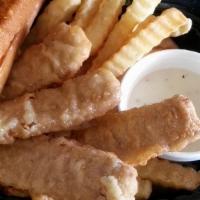 Steak Finger Combo (4 Pieces) · Comes with regular fries, toast, and gravy.