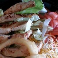 Grilled Chicken Salad · Choice of ranch, fat-free ranch, Italian, and honey mustard dressing.