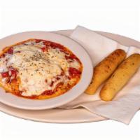 Ravioli With Meat Sauce · (Cheese or Beef) with our  meat sauce, covered with mozzarella cheese. A la carte served wit...