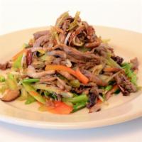 Shredded Duck In Xo Sauce / 七彩鸭丝 · Hot and spicy.