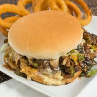 The Jungle Burger · Sautéed onions, mushrooms, jalapeños, American and provolone cheese, mayo, mustard, lettuce,...