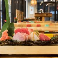 Sashimi Deluxe · Assortment of freshly selected seafood,.