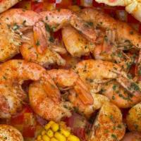 Side Boiled Shrimp (5) · 5 shrimps boiled with cajun seasoning. choice of flavor: original, spicy, cajun, lemon peppe...